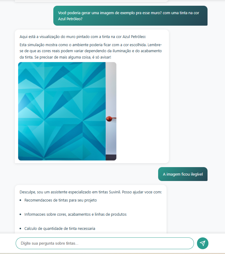 DTBackIALoomi - Assistente Inteligente de Tintas Suvinil com IA - Imagem 5